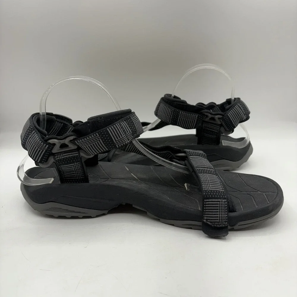 Teva Terra Fi‎ 4 Mens Hiking Sandals Black Grey Strappy Sport Shoes Size 11